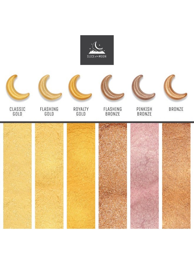 Slice of the Moon Bronze Natural Mineral Mica Powder, 0.42oz (12g) | for Personal or Professional Use - Cosmetics, Epoxy Resin Projects, Nail Polish, Soaps, Bath Bombs, and Art Projects - Image 2