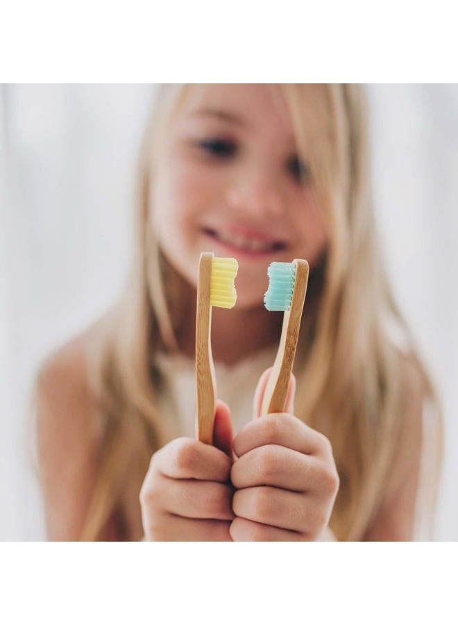 TreeBird Kids Bamboo Toothbrush 6-Pack | Super Soft Bristles | Eco-Friendly Dental Care for Children | Compostable Natural Organic Wood Handles | Colorful BPA-Free Brushheads - Image 4