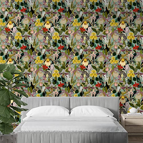 PAPER PLANE DESIGN PVC Self Adhesive Waterproof Leaves Wallpaper for Home,Office- 1 Roll (2 X 12 Feet 24 Square Feet) (Flowers and Leaves) - Image 5