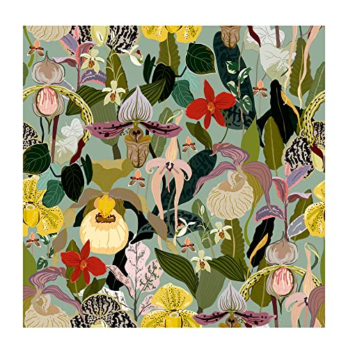 PAPER PLANE DESIGN PVC Self Adhesive Waterproof Leaves Wallpaper for Home,Office- 1 Roll (2 X 12 Feet 24 Square Feet) (Flowers and Leaves) - Image 1