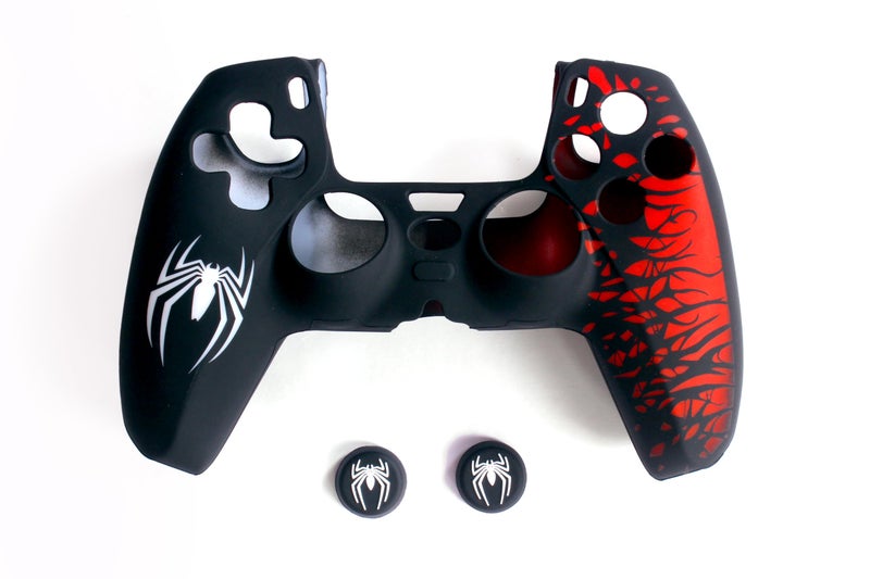 New World Silicon Cover for PS5 Controller, Silicon skin Protective Sleeve Protective case For PS5 Controller Red/Black Theme - Image 3