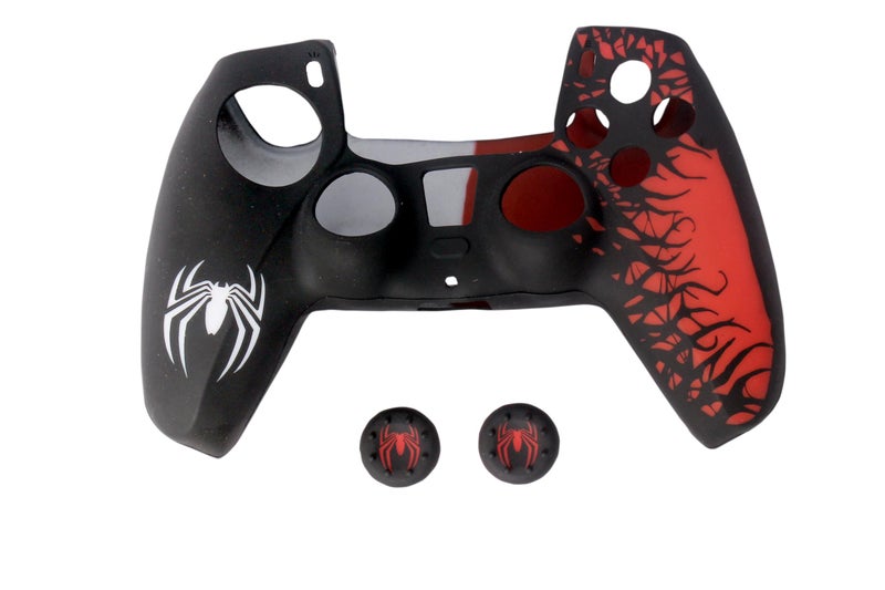 New World Silicon Cover for PS5 Controller, Silicon skin Protective Sleeve Protective case For PS5 Controller Red/Black Theme - Image 2