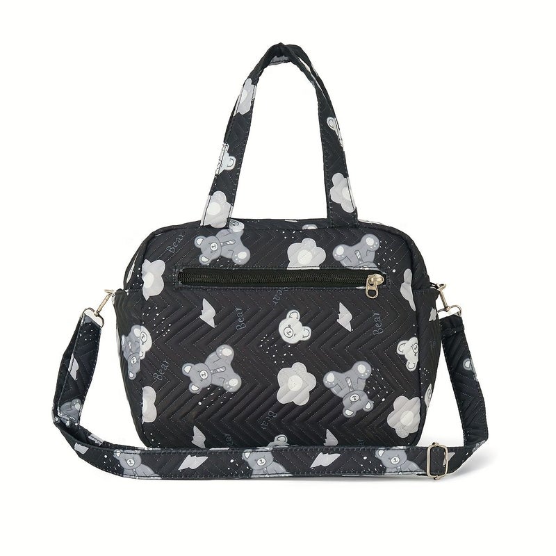 Pink Lightweight Korean Style Multifunctional Diaper Bag For Easy Carrying Outings - Image 5