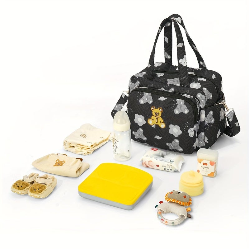 Pink Lightweight Korean Style Multifunctional Diaper Bag For Easy Carrying Outings - Image 4