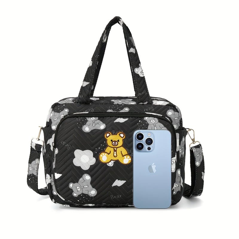 Pink Lightweight Korean Style Multifunctional Diaper Bag For Easy Carrying Outings - Image 3