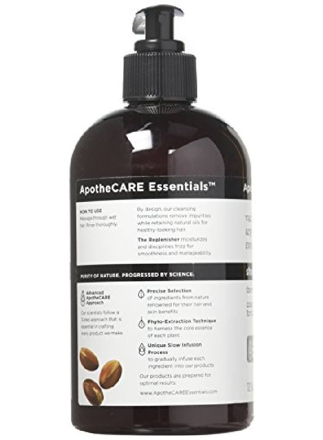 ApotheCARE Essentials شامبو مرطب ريبليشنر بزيت الأرجان والفانيليا واللوز الحلو 12 أونصة - Image 4