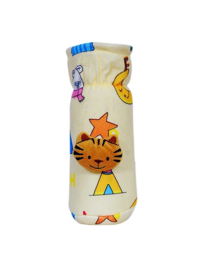 Alya Stretchable Soft Velvet Plush Attractive Overall Alphabet Prints Baby Feeding Bottle Cover With Holding Strap Suitable For 150Ml 220Ml 240Ml 250Ml Feeding Bottles(Pack Of 1) - Image 1