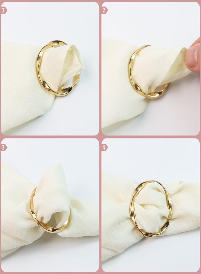 Quadafy 10 Pack Scarf Ring Clip T-Shirt Tie Clips for Women, Scarf Ring Clothes Corner Knotted Button, Women Fashion Metal Round Circle Shirt Clip Buckle, With 1 Storage Box - Image 4