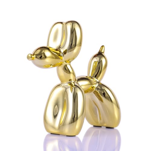 XIAOMAGG Gold Balloon Dog Decor,Gold Room Decors,Balloon Animal Preppy Room Shelf Decor,Cute Statue Home Decors,Bedroom Modern Sculpture Desk Decoration,Golden Decorations Figurines - Image 4