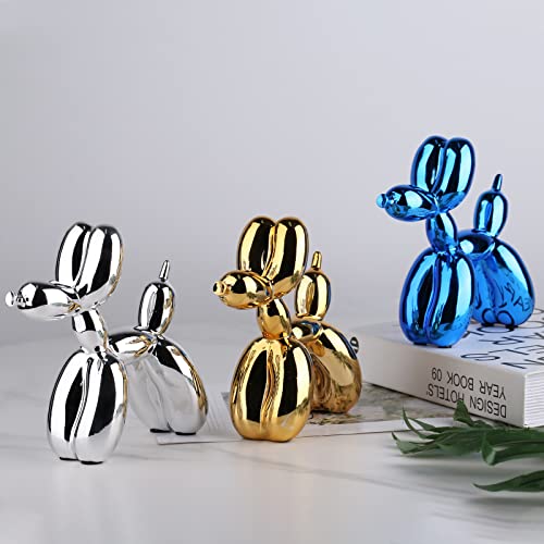 XIAOMAGG Gold Balloon Dog Decor,Gold Room Decors,Balloon Animal Preppy Room Shelf Decor,Cute Statue Home Decors,Bedroom Modern Sculpture Desk Decoration,Golden Decorations Figurines - Image 3