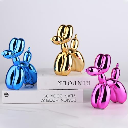 XIAOMAGG Gold Balloon Dog Decor,Gold Room Decors,Balloon Animal Preppy Room Shelf Decor,Cute Statue Home Decors,Bedroom Modern Sculpture Desk Decoration,Golden Decorations Figurines - Image 2