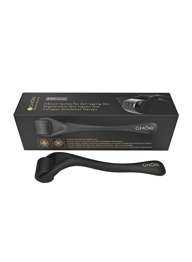 Ghori Derma Roller 1 MM | With 540 Titanium Microneedles | Premium Microneedle for Men & Women | Scalp, Face, & Body Roller | Hair Regrowth Treatment | Safe & Effective to Use - Image 1