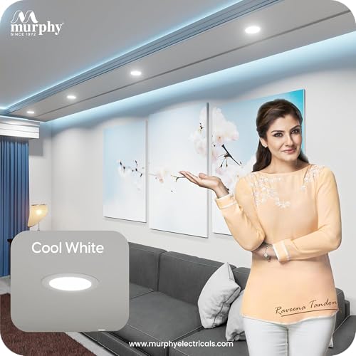 Murphy Crest Premium 9W LED Concealed Down Light | Cool White | Slim Modern False Ceiling Lighting | Suitable for 3-Inch Cutout | 2-Year Warranty | Pack of 6 - Image 5
