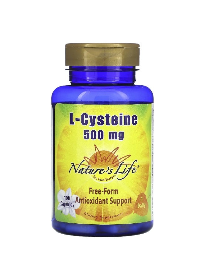 Nature's Life Nature's Life, L-Cysteine, 500 mg, 100 Capsules  - Image 1