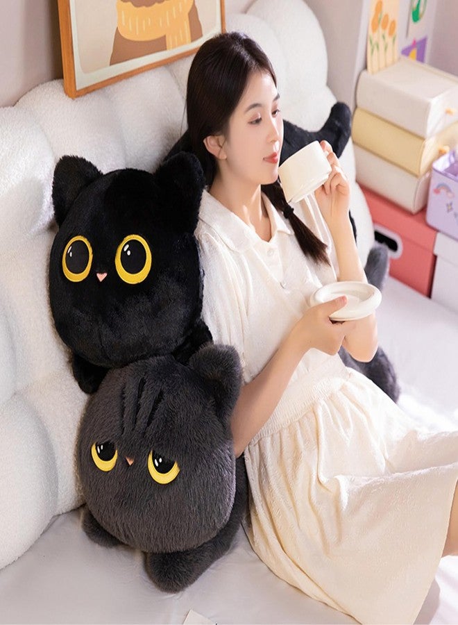 PEACH CAT 35.4" Long Cat Plush Pillow Cute Kitten Stuffed Animals Plushies Toy Gifts for Kids Black - Image 5