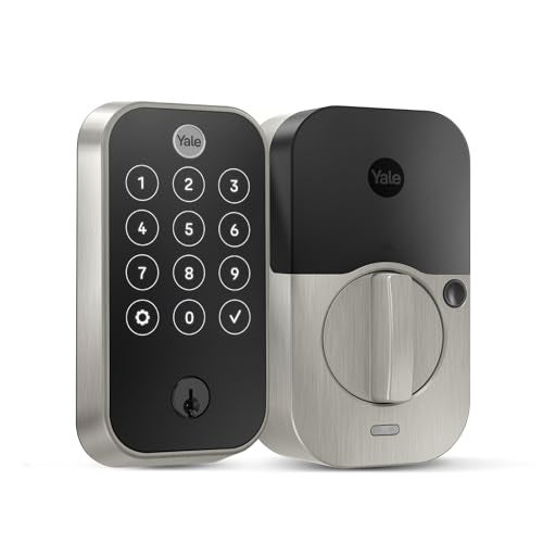 Yale Security Yale Assure Lock 2 Touch Deadbolt, Satin Nickel Keyed Smart Entry Door Lock with Bluetooth Connected Touchscreen Keypad and Fingerprint Scanner for Code Entry (No Wi-Fi), YRD420-F-BLE-619 - Image 1