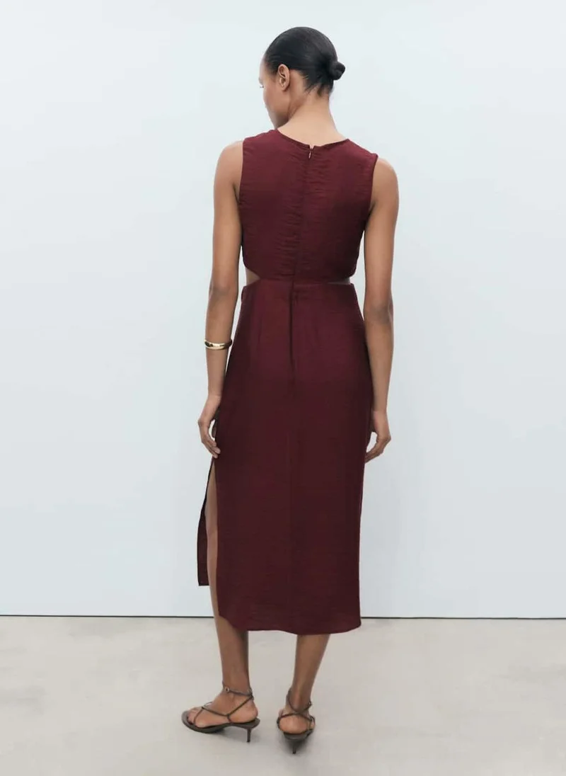 مانجو Midi-Dress With Cut-Out