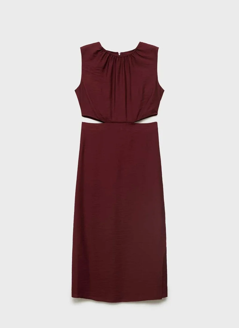 MANGO Cutout Sleeveless Dress