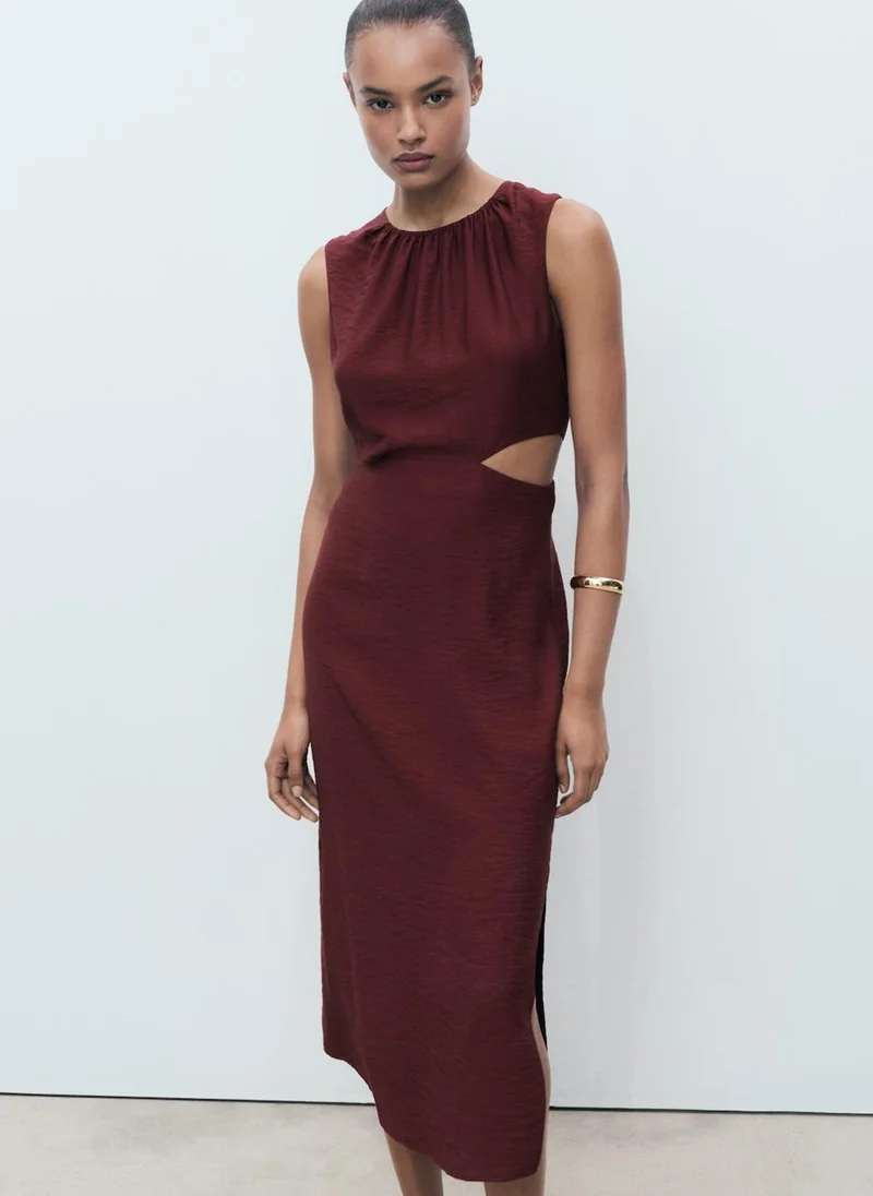 MANGO Cutout Sleeveless Dress