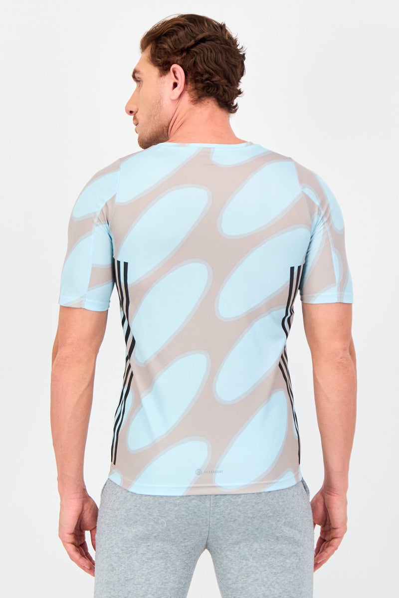 Adidas x Marimekko Men Sportswear Fit Run Icons 3-Stripes T-Shirt, Multicolor - Image 4