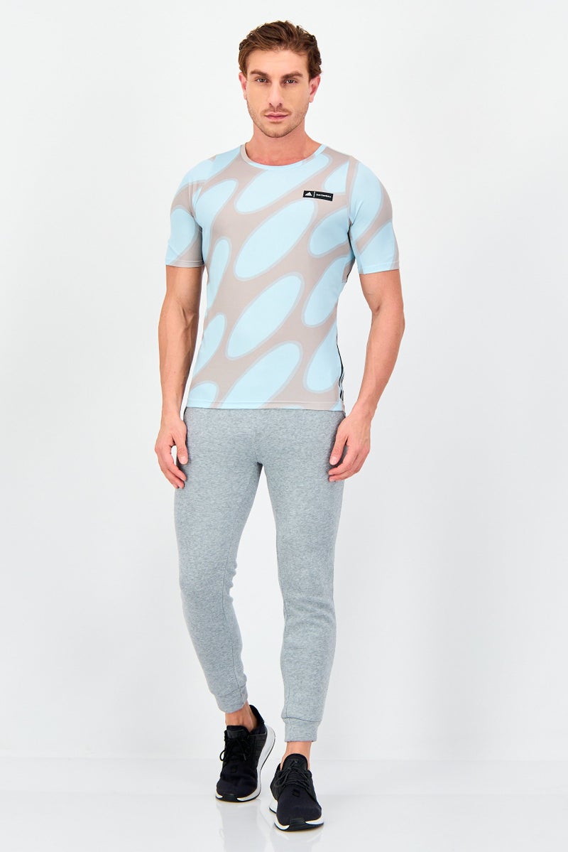 Adidas x Marimekko Men Sportswear Fit Run Icons 3-Stripes T-Shirt, Multicolor - Image 3