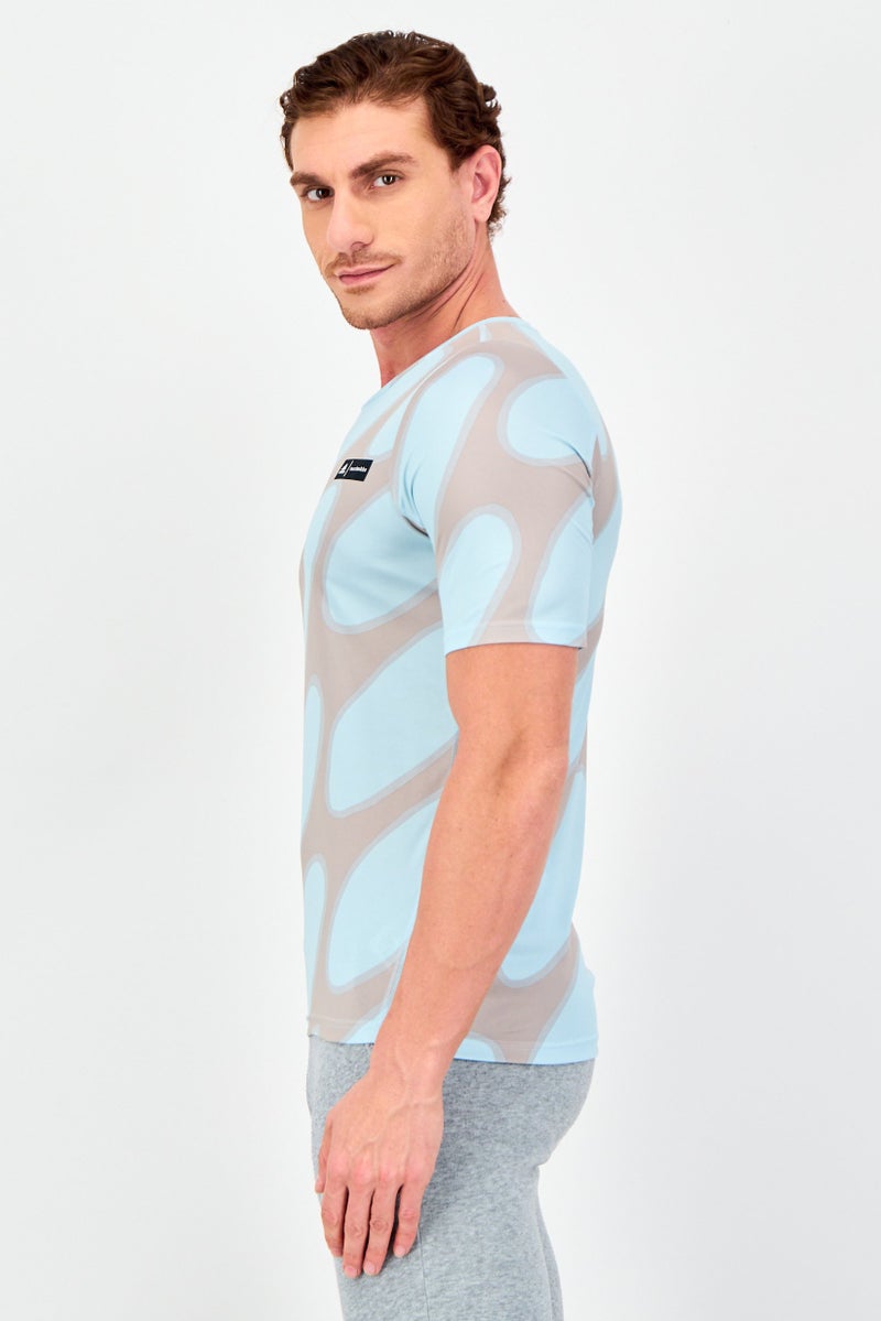 Adidas x Marimekko Men Sportswear Fit Run Icons 3-Stripes T-Shirt, Multicolor - Image 2