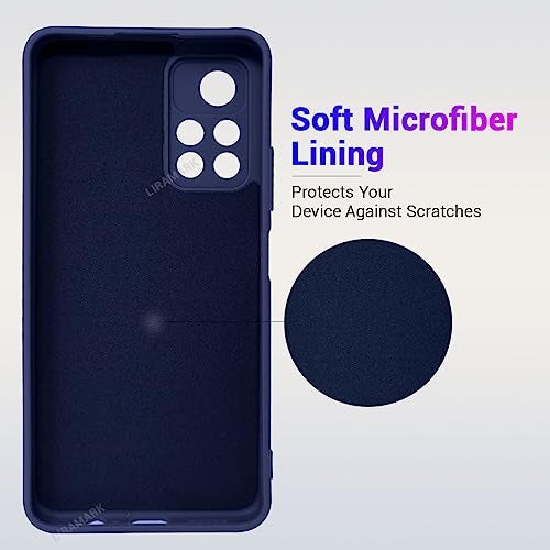 LIRAMARK Silicone Soft Back Cover Case for Mi Redmi Note 11T 5G / Poco M4 Pro 5G/ Note 11 5G (Silicone Blue) - Image 2