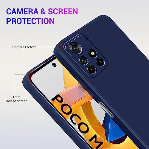 LIRAMARK Silicone Soft Back Cover Case for Mi Redmi Note 11T 5G / Poco M4 Pro 5G/ Note 11 5G (Silicone Blue) - Image 3