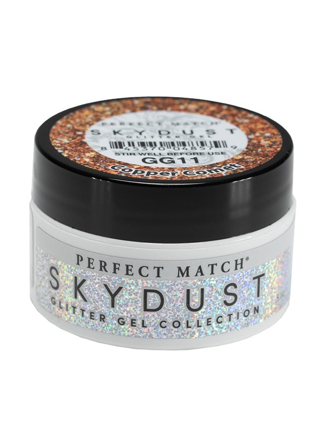 Lechat UV And LED Hard Builder Gel For Nail Design Glitter Extension Strengthening Sculpting Molding 0.5oz Copper Comet Sky Dust GG11 - Image 1