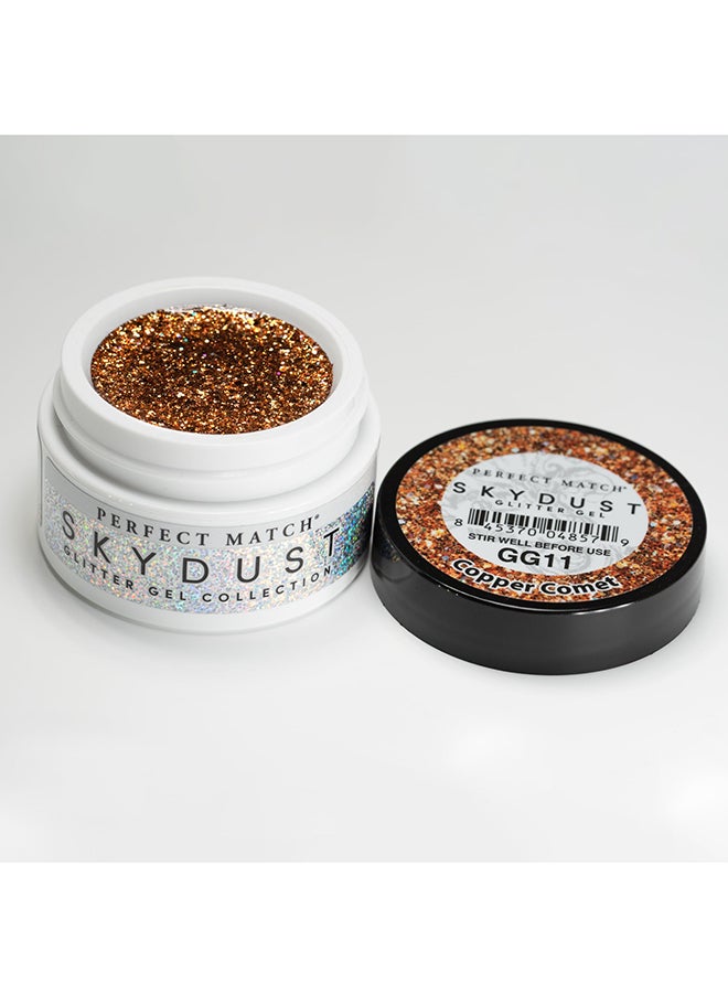 Lechat UV And LED Hard Builder Gel For Nail Design Glitter Extension Strengthening Sculpting Molding 0.5oz Copper Comet Sky Dust GG11 - Image 2