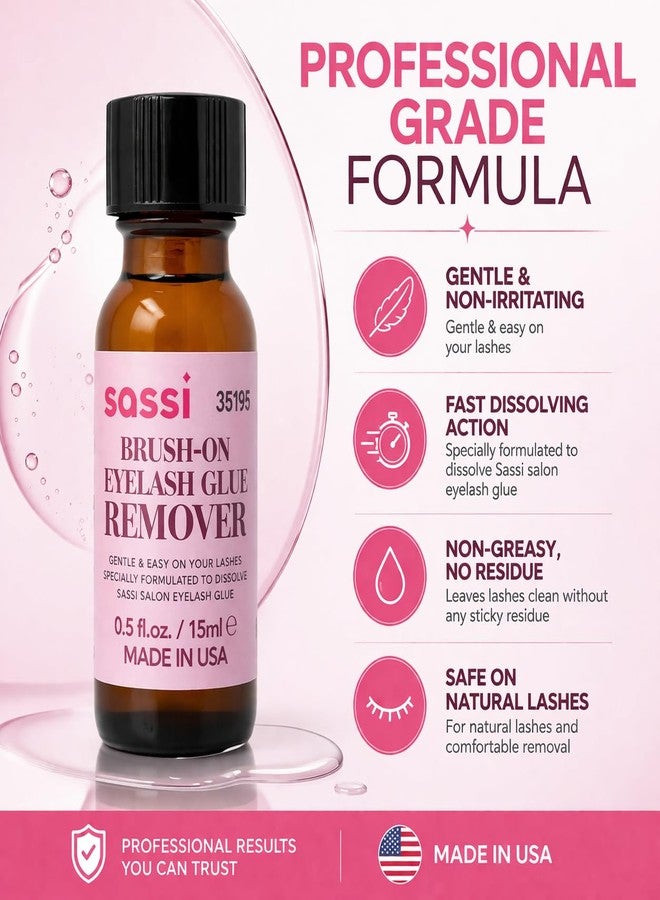 Sassi Brush-On Eyelash Glue Remover | Gentle, Non-Greasy Formula | Quickly Dissolves Lash Adhesive Without Irritation | Made in USA | 0.5 oz - Image 5