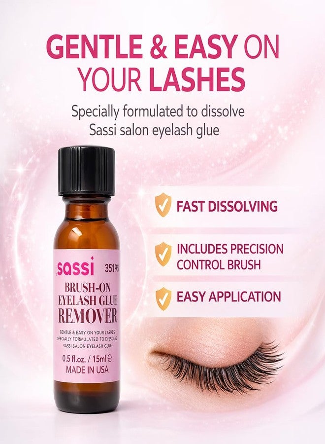 Sassi Brush-On Eyelash Glue Remover | Gentle, Non-Greasy Formula | Quickly Dissolves Lash Adhesive Without Irritation | Made in USA | 0.5 oz - Image 3