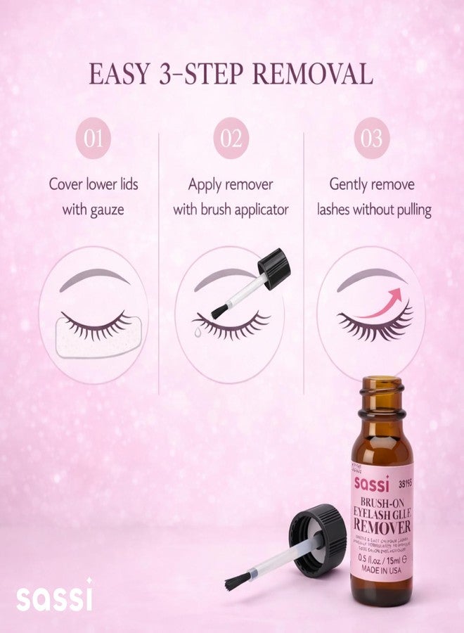 Sassi Brush-On Eyelash Glue Remover | Gentle, Non-Greasy Formula | Quickly Dissolves Lash Adhesive Without Irritation | Made in USA | 0.5 oz - Image 4