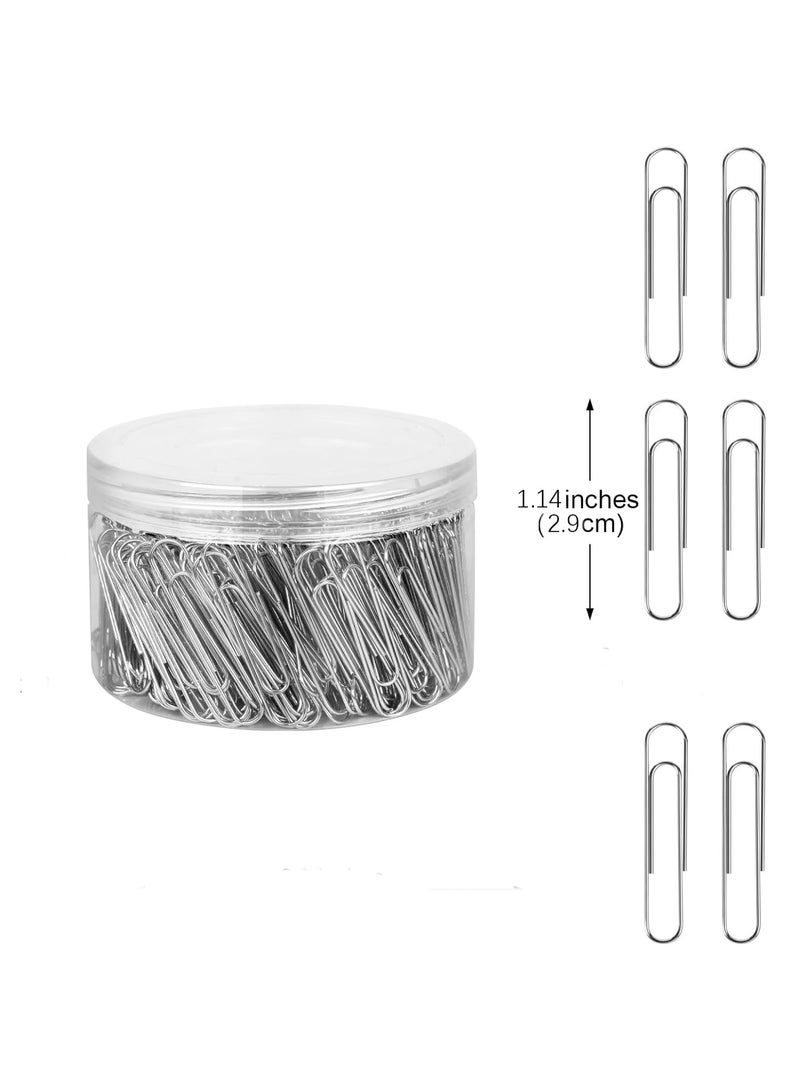Sunspire 150 Medium Paper Clips, 1.14 inch (Approx. 2.9 cm) Paper Clips, Silver Paper Clips, Medium Stainless Steel Paper Clips, Essential Office Supplies - Image 2