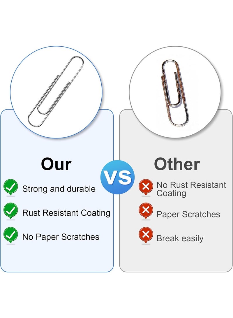Sunspire 150 Medium Paper Clips, 1.14 inch (Approx. 2.9 cm) Paper Clips, Silver Paper Clips, Medium Stainless Steel Paper Clips, Essential Office Supplies - Image 5