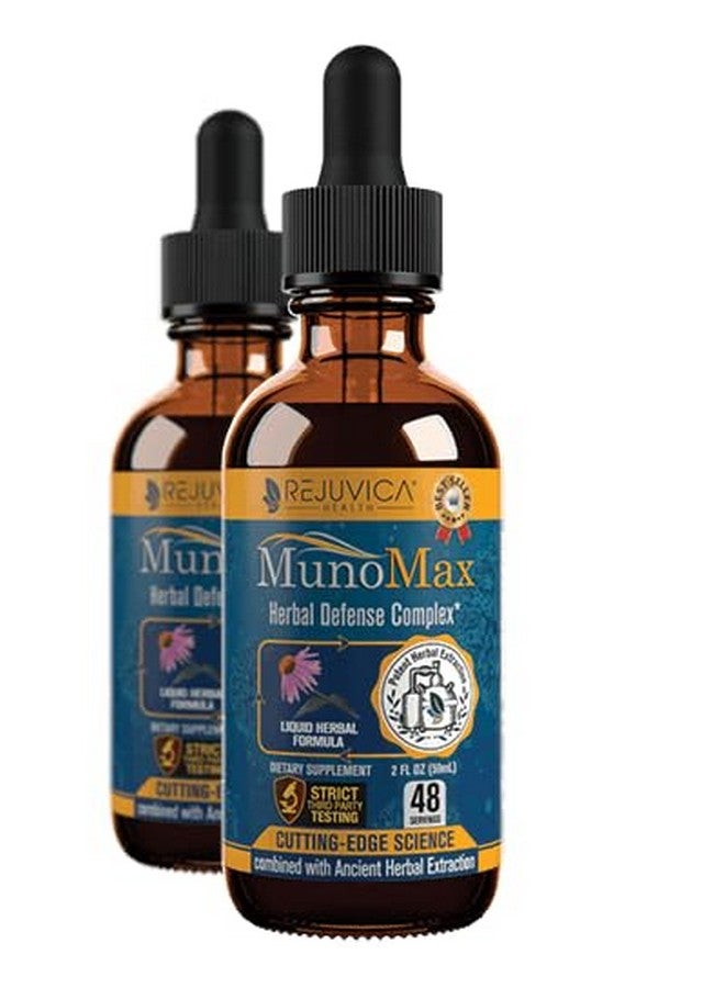 Rejuvica Health MunoMax - Advanced Immune Support Supplement - Liquid Delivery for Better Absorption - Echinacea, Astragalus, Reishi, Goldenseal, Elderberry & More!  - Image 1