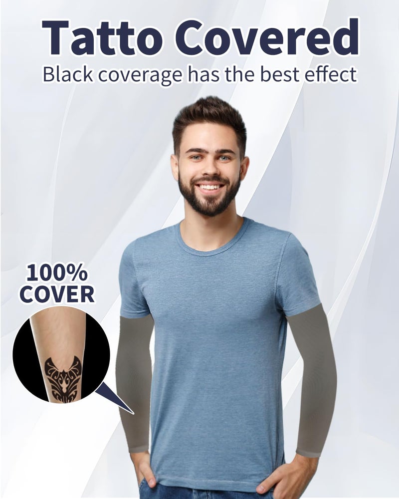 Feeke Arm Sleeves for Men and Women, UV Protection Cooling Arm Sleeves, 4-Pairs Anti-Slip Compression Sun Sleeves - Image 5