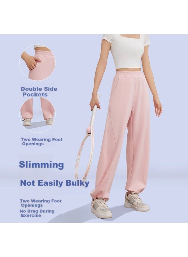 Never Me Women's Sports Long Pants Cool Sunscreen Casual Fitness Banana Pants Spring Summer Thin Slimming High Waist Loose Two-way Wear - Image 3