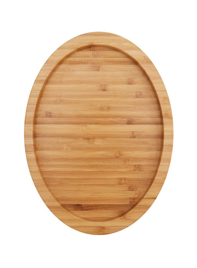 فاسموف صينية دوارة من الخيزران من فاسموف، قطرها 10 بوصات، صينية خشبية دائرية سميكة دوارة، رف توابل للمطبخ، خزانة المؤن، سطح الطاولة - Image 1