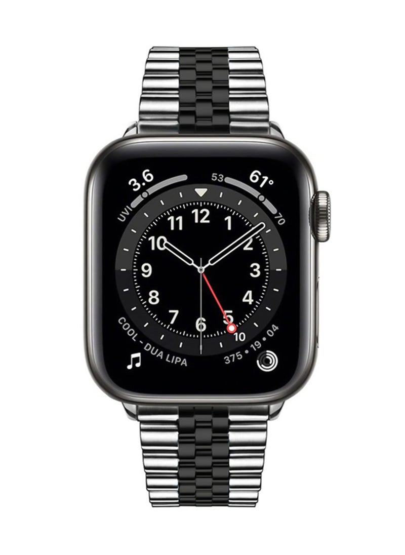 Stainless Steel Apple Watch Band Strap  42 44 45 49MM Sliver in Black  - Image 4