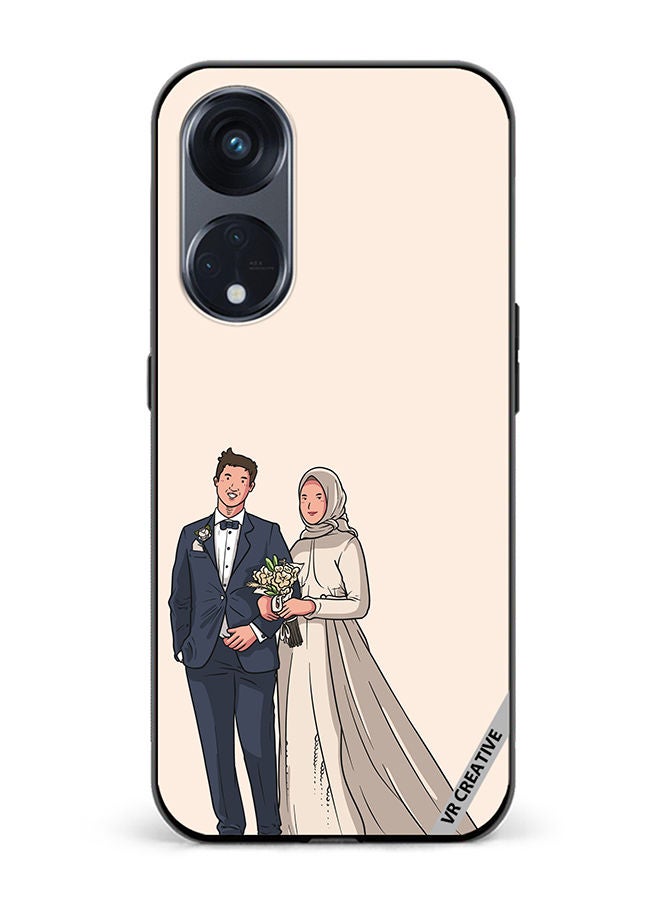 VR CREATIVE Protective Case Cover For Oppo Reno8 T 5G Wedding Design Multicolour - Image 1
