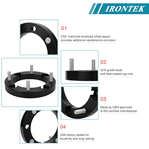 IRONTEK 4x156mm ATV Wheel Spacers 1"(25mm) Thickness with 12x1.5 Studs 131mm Hub Bore Fit for Polaris Sportsman 400 500 600 700 800 ATV UTV RZR - Image 5