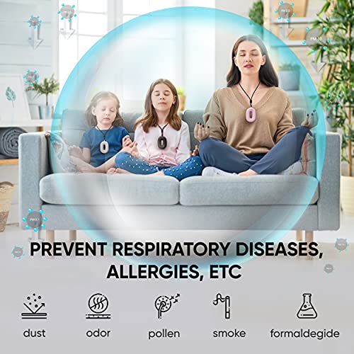 TWINKLE BIRDS Wearable Air Purifier Necklace - Portable Personal Ionizer - Rechargeable Travel-Size Air Cleaner - Removes Dust Allergen Odor Viruses Bacteria - Use in Office Airplane Train Bus - For Kids and Family - Image 2
