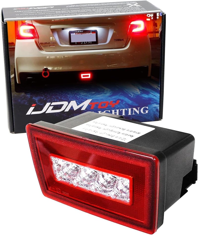 iJDMTOY Red Lens 3-in-1 LED Rear Fog Light Kit for Subaru WRX/STi and Impreza - Image 1
