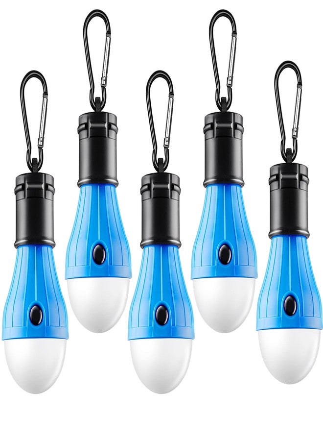 FLY2SKY Tent Lamp 5 Packs Blue Portable LED Tent Lights Hook Hurricane Emergency Lights LED Camping Lights Lanterns Camping Equipment for Camping Hiking Backpacking Outage - Image 1