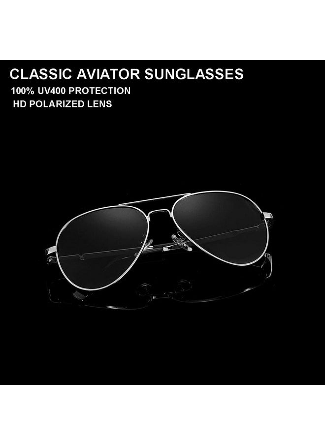 Gleyemor - Small Aviator Sunglasses For Women And Men 52Mm Small Frame Polarized Aviators For Small Face (Silver Grey) - Image 1