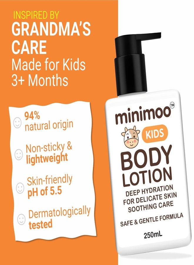 Minimoo Kids Body Lotion 250ml | Gentle Moisturizing Lotion for Babies & Kids | Deep Hydration for Delicate Skin | Lightweight Daily Moisturizer | Soft & Smooth Skin Care for Children - Image 3