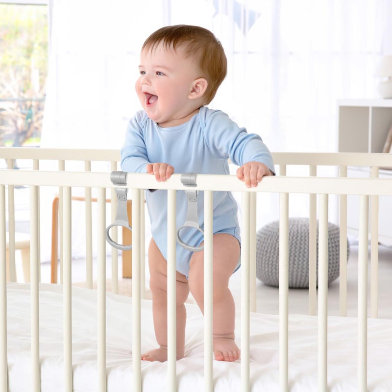 Baby Playpen Pull Up Rings Pair For Infant Toddler Standing Walking Exercise Assistant - Image 5