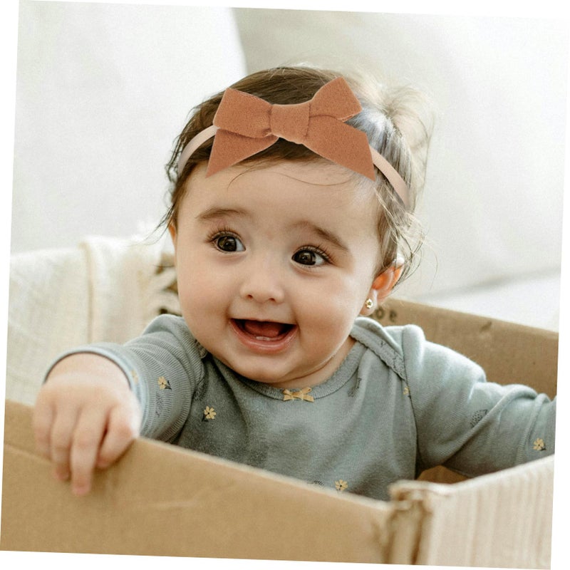 12Pcs Baby Headbands Gentle Elastic Hair Bows For Newborn Girls And Boys Lightweight Comfortable - Image 5