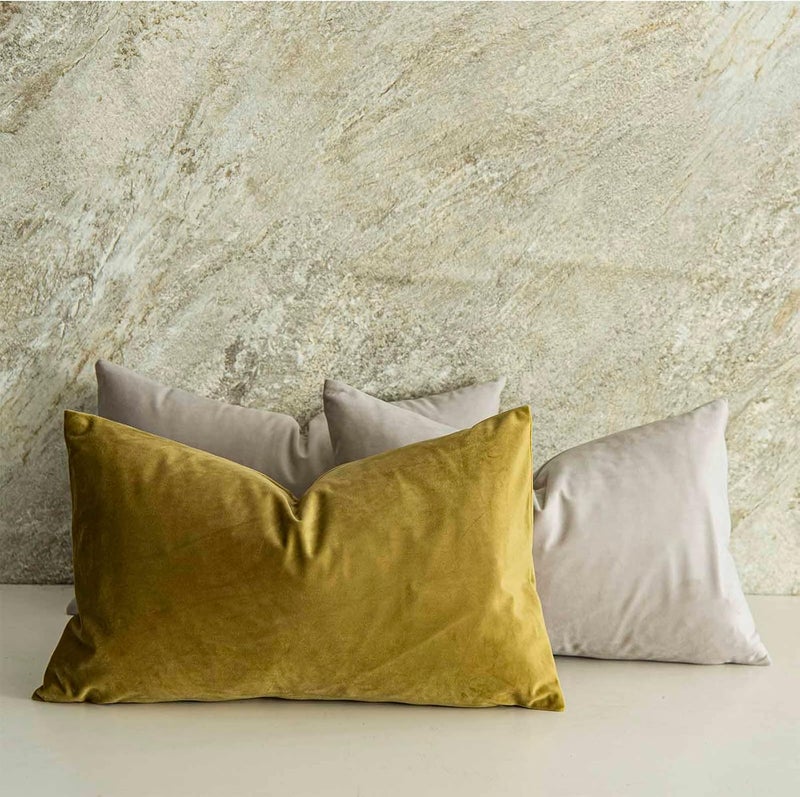 QUAFOO Cashmere Decorative Lumbar Velvet Throw Pillow Covers 12x20 inch Set of 2 with Zipper Luxury Soft Solid Rectangle Cushion Covers Case for Sofa Couch Bed Living Room - Image 3